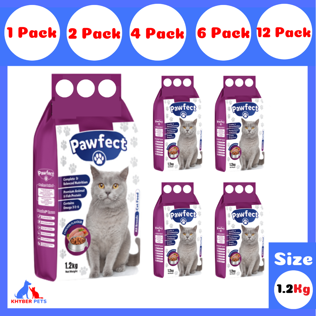 Pawfect – Premium Quality Cat Food For Adult Cats- Dry Cat Food – 1.2 Kg -2.4 Kg – 7.2 Kg
